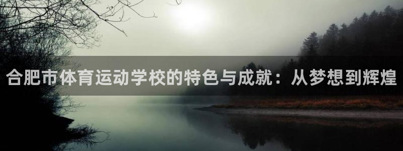 MK体育官网下载：合肥市体育运动学校的特色与成就：从